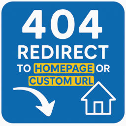 404 Redirect to Homepage or Custom URL icon