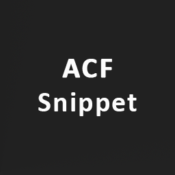 Advanced Custom Fields: Snippets icon