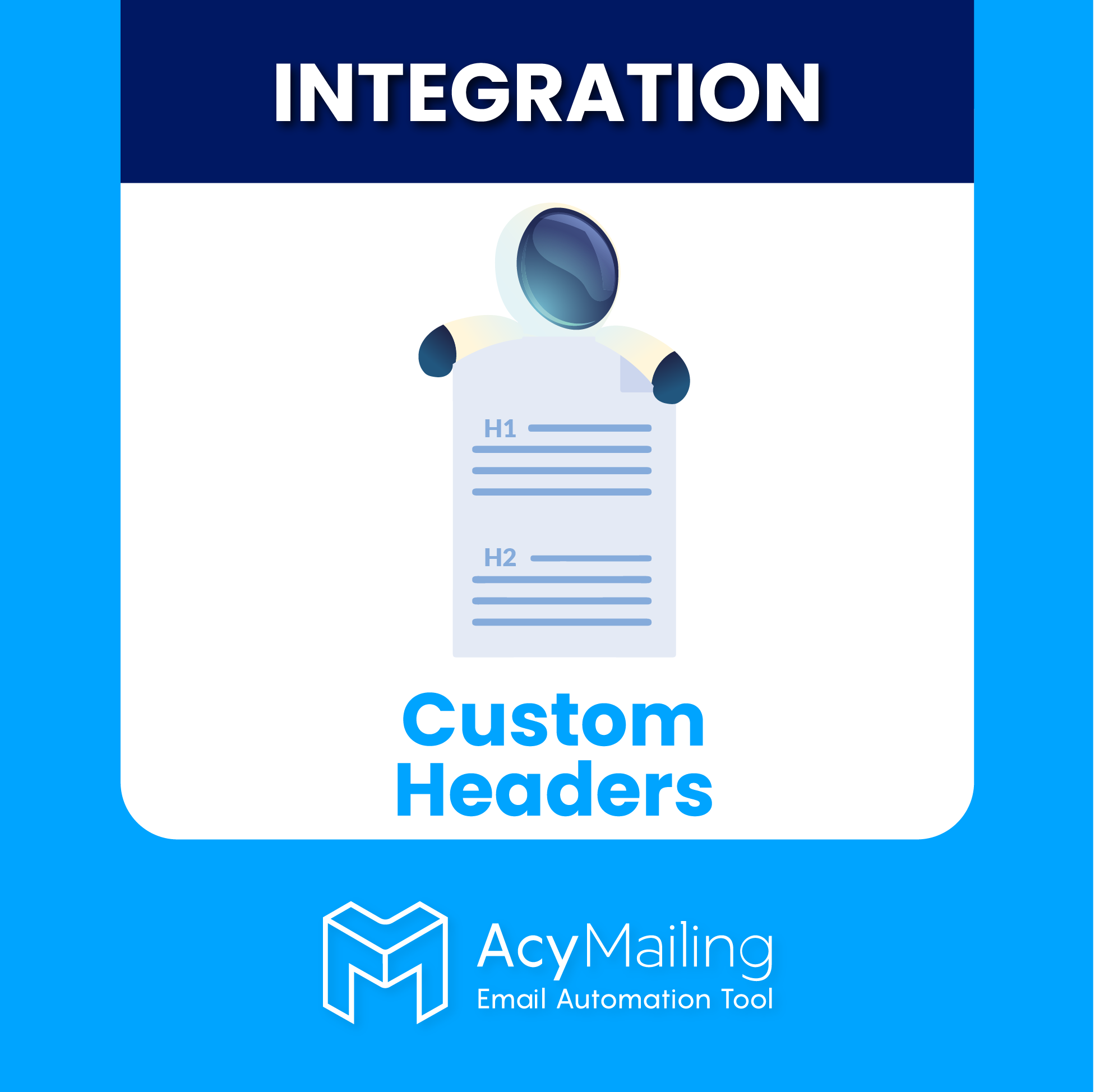 AcyMailing – Custom headers in emails icon