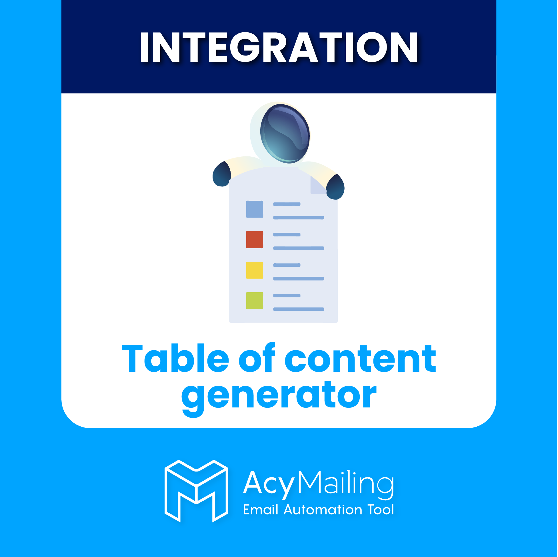 AcyMailing – table of contents generator icon