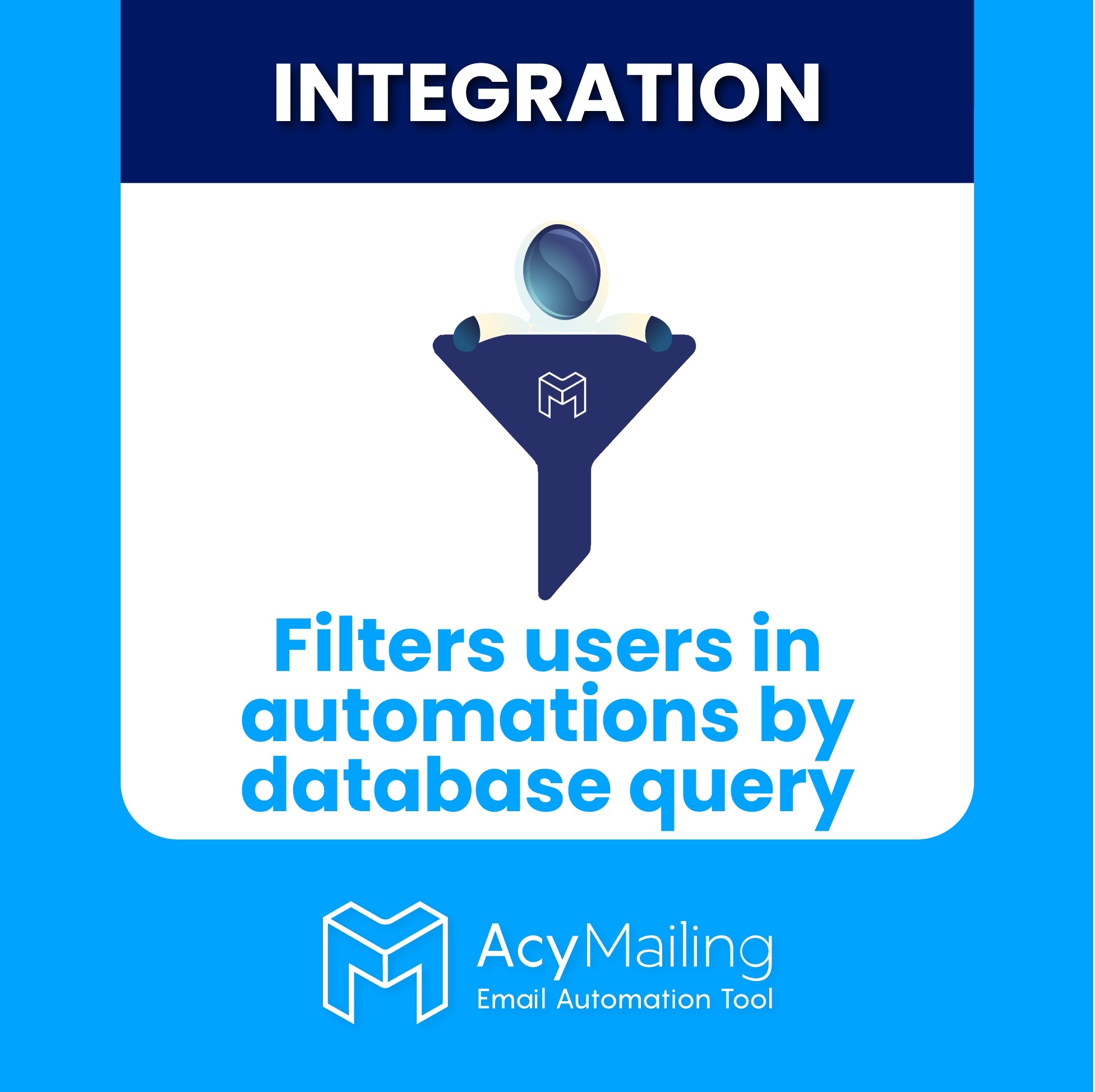 AcyMailing – Filter users in automations by database query icon