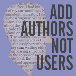 Add authors not users icon