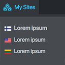 Admin bar languages icon
