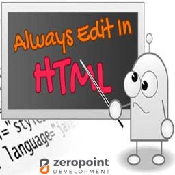 Always Edit In HTML icon