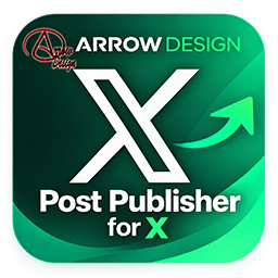 Arrow Design Post Publisher for X icon