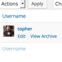 Author Admin View Archive Link icon