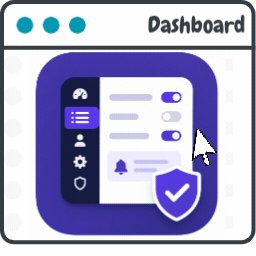 Admin Dashboard and Notices Control icon