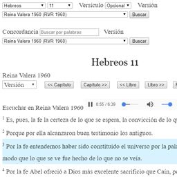 Bible Search and Audio / Biblia y Concordancia con Audio icon