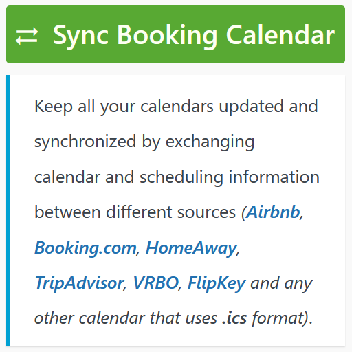 Booking Manager – Sync WP Booking Calendar – Import Events, Export Bookings to ICS Calendar icon