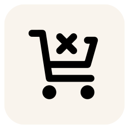 Clean Shopping Cart Button icon