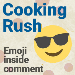 CookingRush emoji inside comment icon