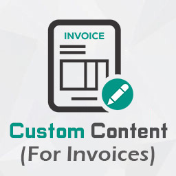 Custom Content Display in WooCommerce Invoicess icon