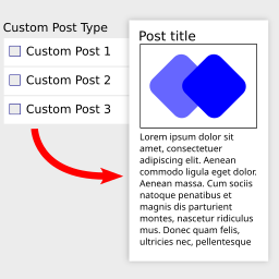 Custom post type templates for Elementor icon