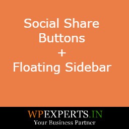 Custom Share Buttons with Floating Sidebar icon