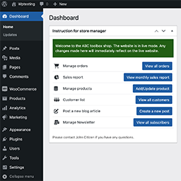 Dashboard quick links widget icon