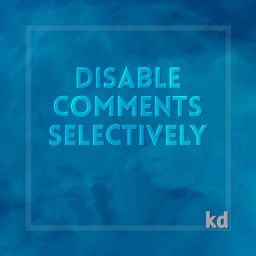 Disable Comments Selectively icon