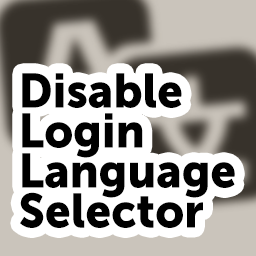 Disable Login Language Selector icon