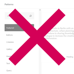 Disable Remote Patterns icon