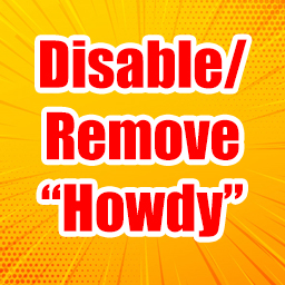 Disable/Remove Howdy icon