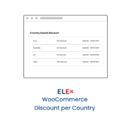 ELEX Woo Discount Per Country icon