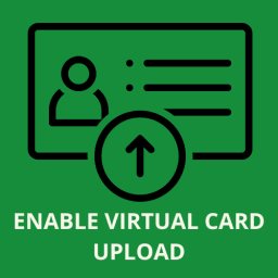 Enable virtual card upload – vcf,vcard icon