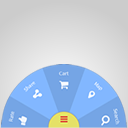 Fixed Circular Navigation Menu icon