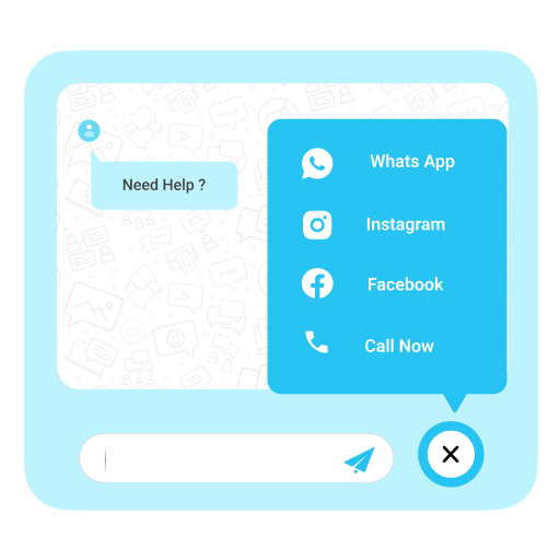 Floating Chat Buttons – Click to Call or Chat, Email icon