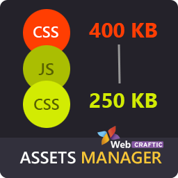 Assets manager, dequeue scripts, dequeue styles for WordPress icon