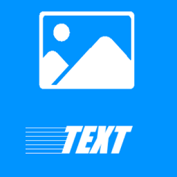 Image and text animated headlines icon