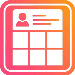 Social Media Profile with Gallery icon