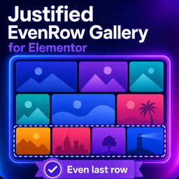 Justified EvenRow Gallery for Elementor icon