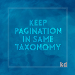 Keep Pagination in Same Taxonomy icon
