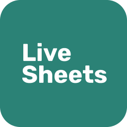 LiveSheets: Google Sheets | Data table | Spreadsheets icon