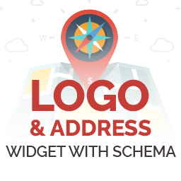 Logo and Address Widget with Schema icon