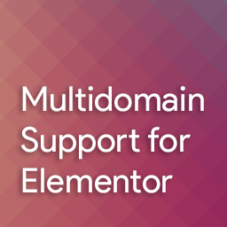 Multidomain support for Elementor icon