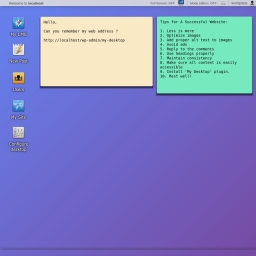 My Desktop – Manage your site from a web desktop icon