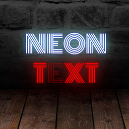 Neon text icon