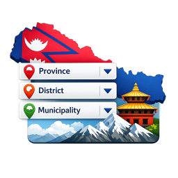 Nepal Dependent Address Dropdown icon