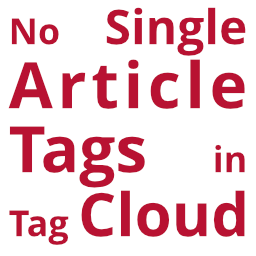 No Single Article Tags in Tag Cloud icon