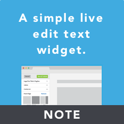 Note – A live edit text widget icon