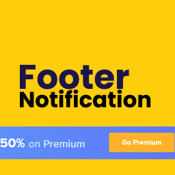 Notification bar on footer icon
