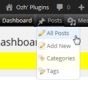 Ozh' Admin Drop Down Menu icon