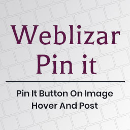 Weblizar Pin It Button On Image Hover And Post icon