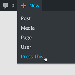 Press This New Post icon