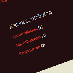 Recent Contributors Widget icon