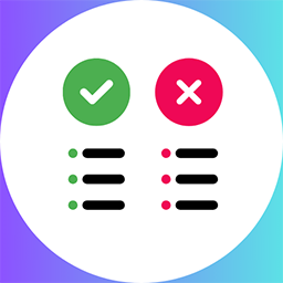 Responsive Pros and Cons Block icon
