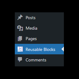 Reusable Blocks Admin Menu Option icon