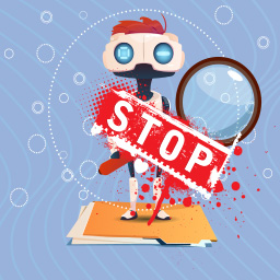 Search engines blocked warning icon