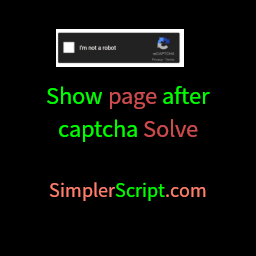 Show page after captcha Solve icon
