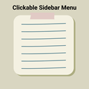 Clickable Sidebar Menu icon